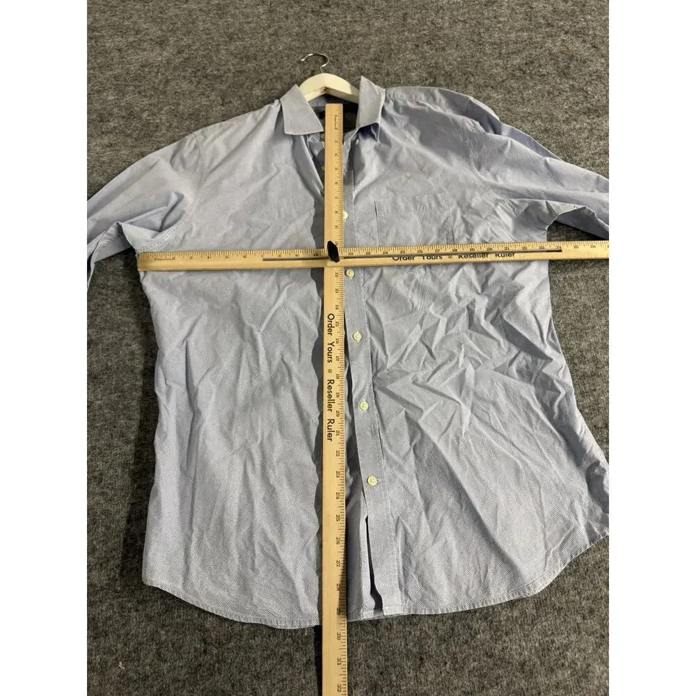 Banana Republic Dress Shirt Mens Large Blue 16 16.5 Button Up Classic Fit N90